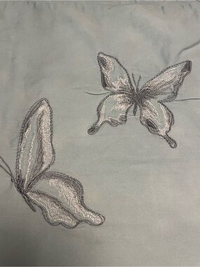 Prettiest Embroidered Butterfly Decorative Pillow covers Organic Cotton